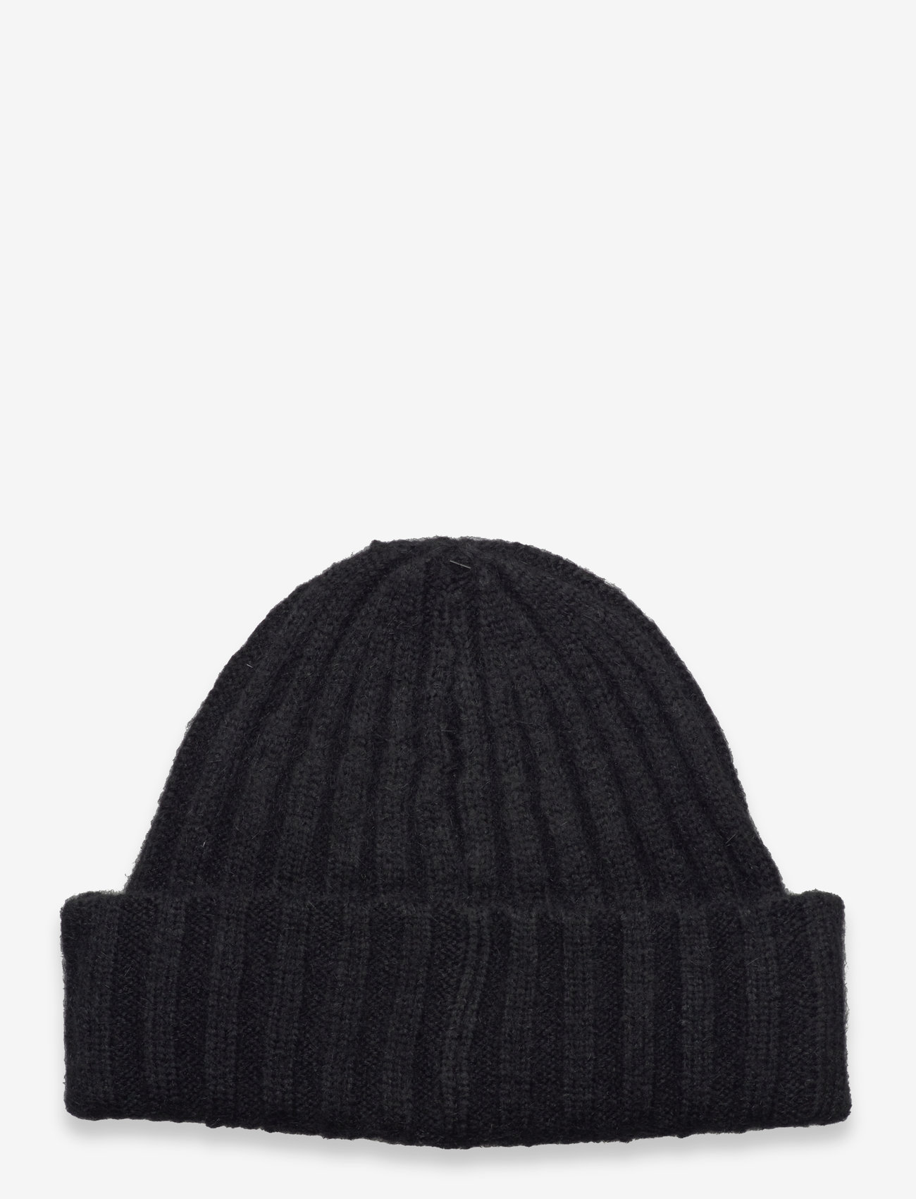 Weekday - Soft Ribbed Beanie - mössor - black - 1