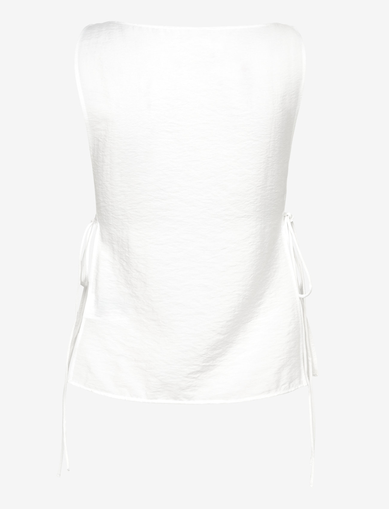 Weekday - Sleeveless BoatNeck Tie Top - tanktops - white - 1
