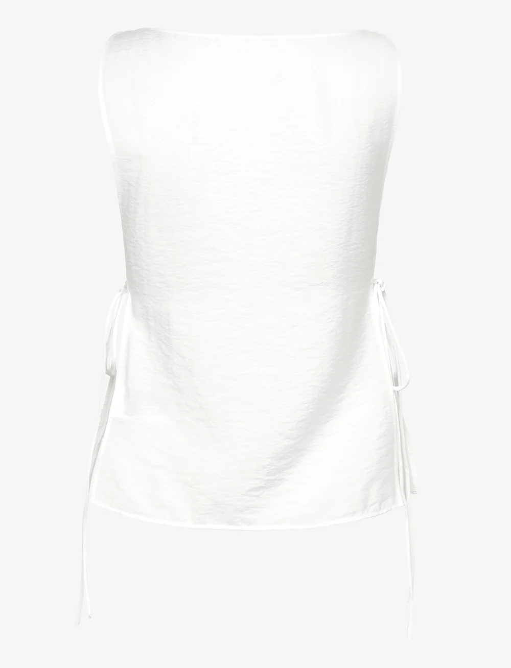 Weekday - Sleeveless BoatNeck Tie Top - Ärmellose tops - white - 1