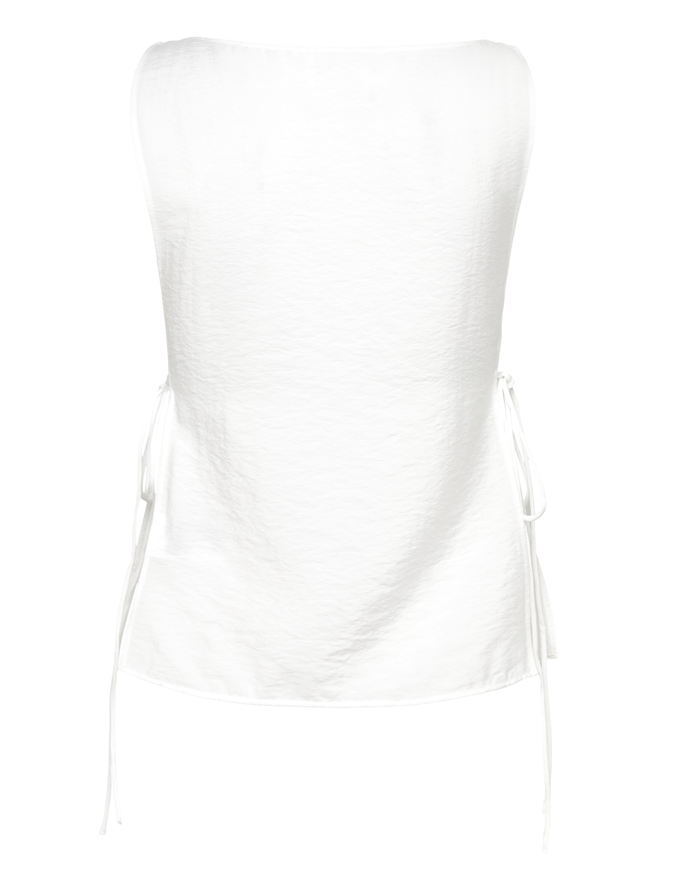 Weekday - Sleeveless BoatNeck Tie Top - white - 1