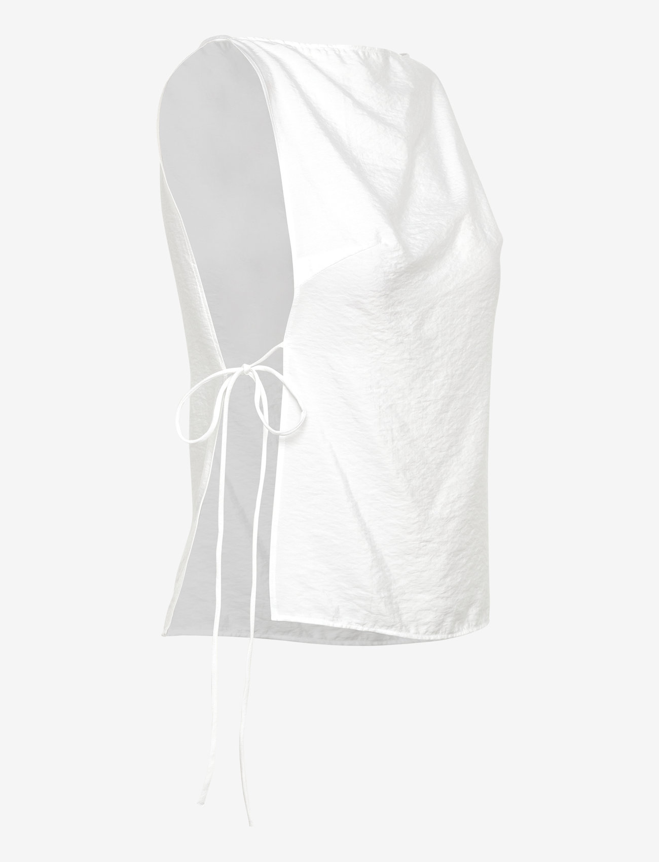 Weekday - Sleeveless BoatNeck Tie Top - tanktops - white - 3