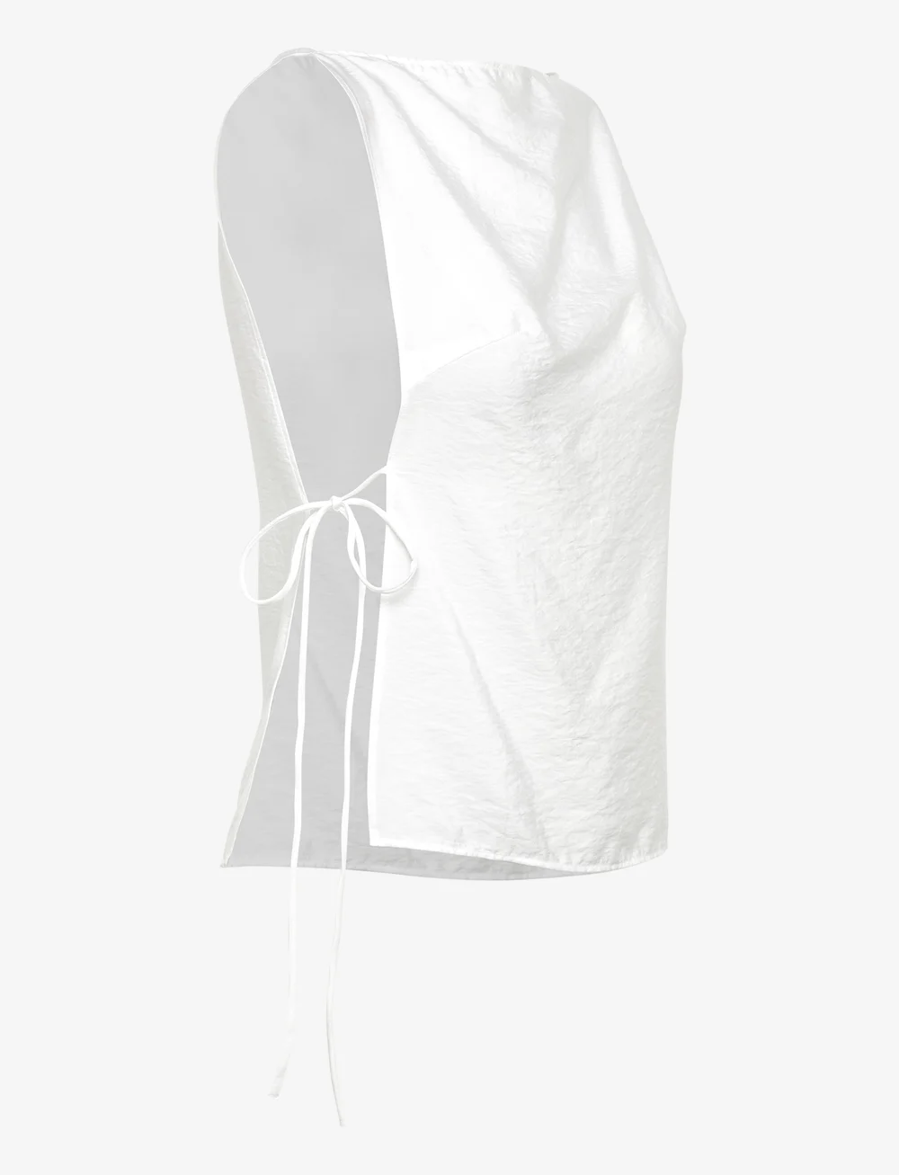 Weekday - Sleeveless BoatNeck Tie Top - Ärmellose tops - white - 3