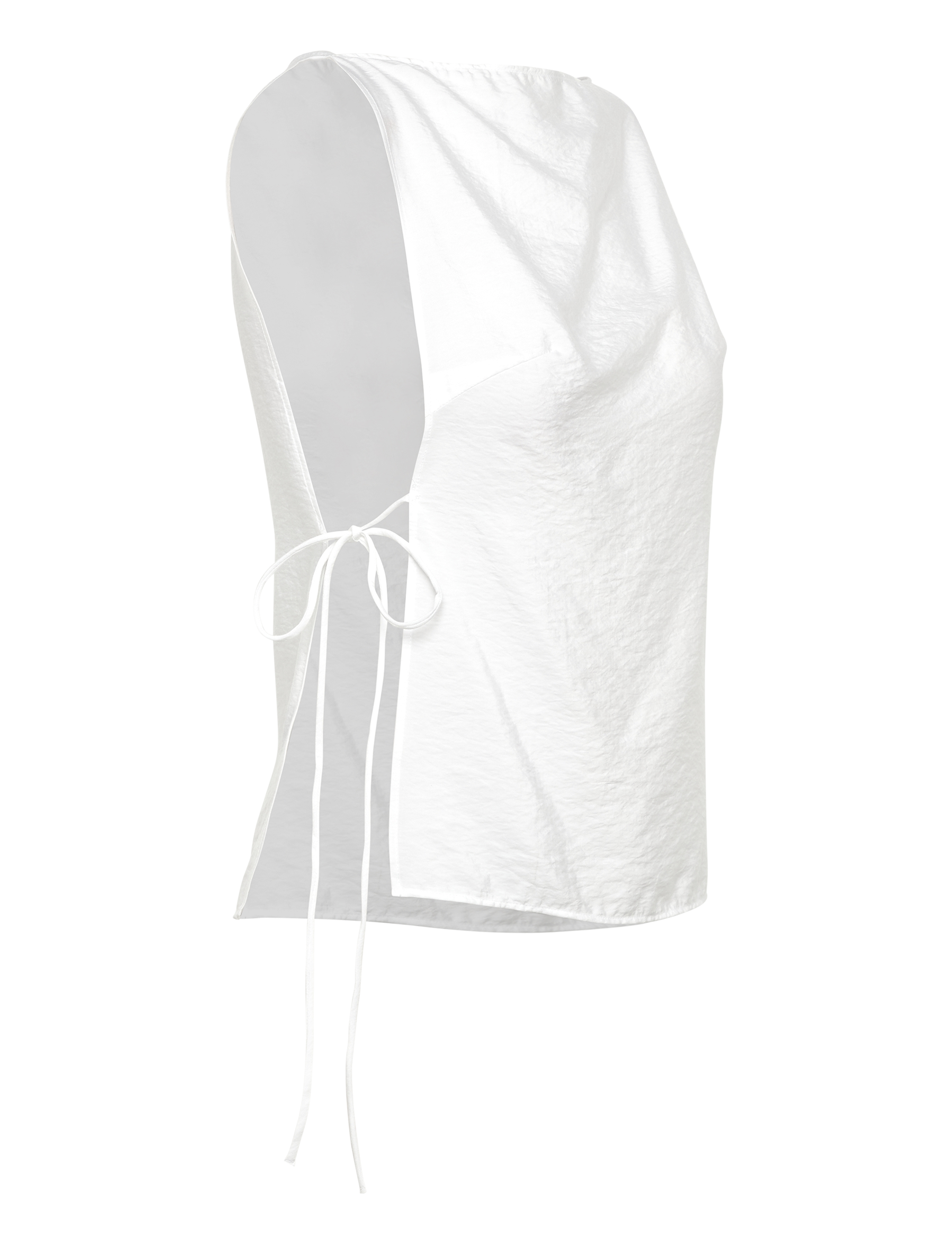 Weekday - Sleeveless BoatNeck Tie Top - white - 3