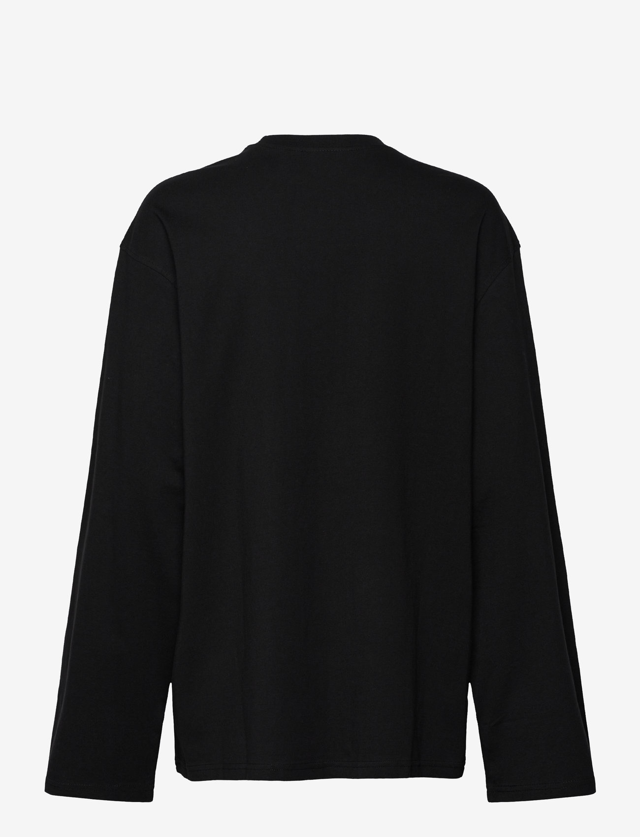 Weekday - Oversized Long Sleeve T-shirt - langærmede toppe - black - 1