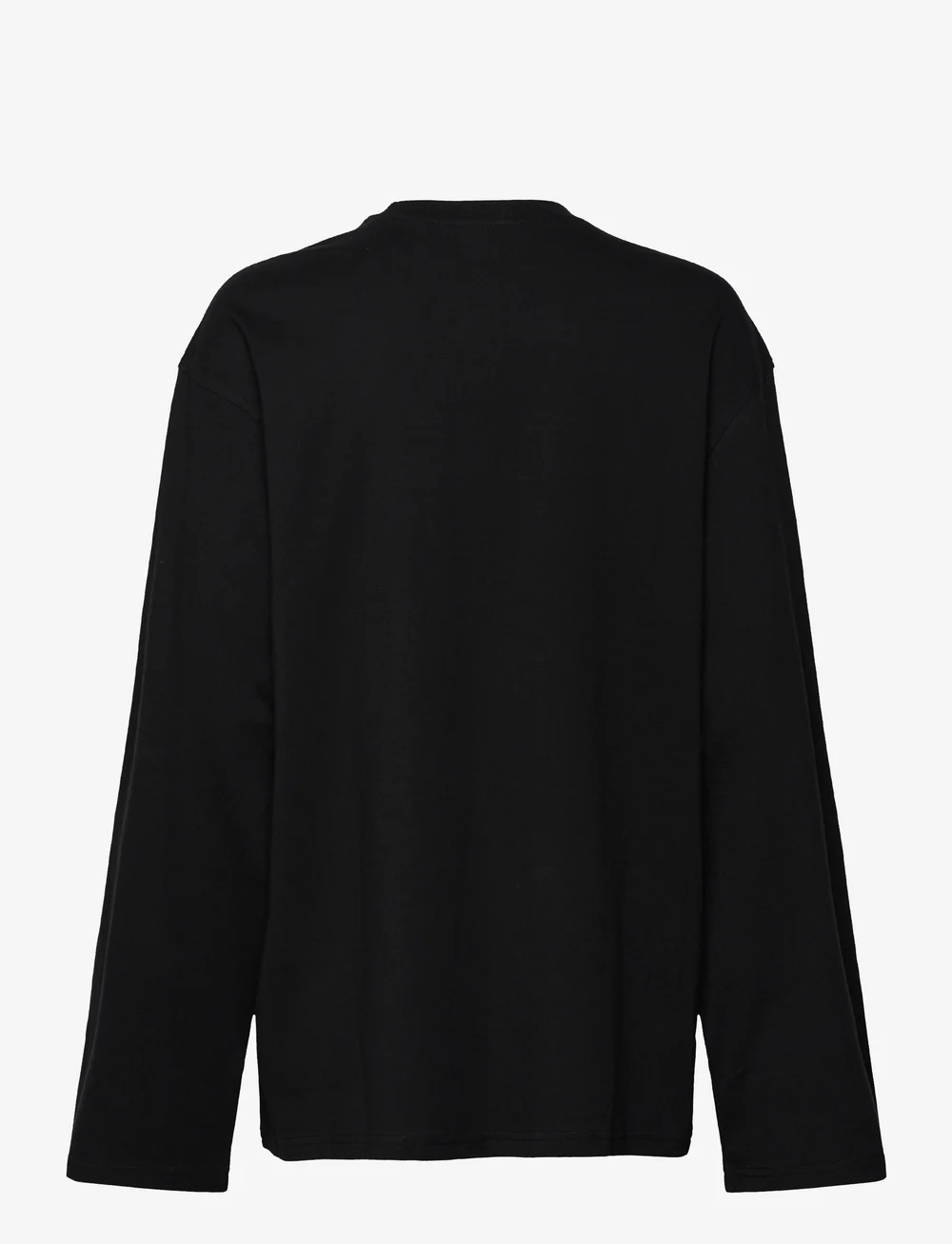 Weekday - Oversized Long Sleeve T-shirt - long-sleeved tops - black - 1