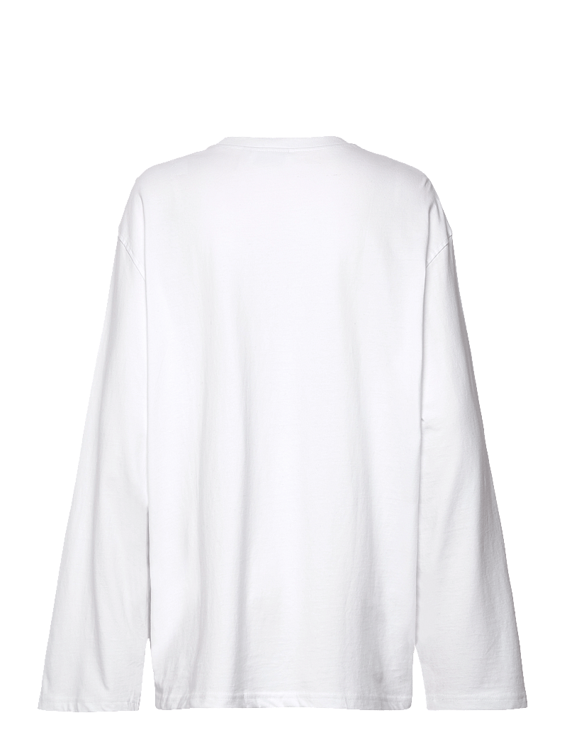 Weekday - Oversized Long Sleeve T-shirt - pikkade varrukatega alussärgid - white - 1