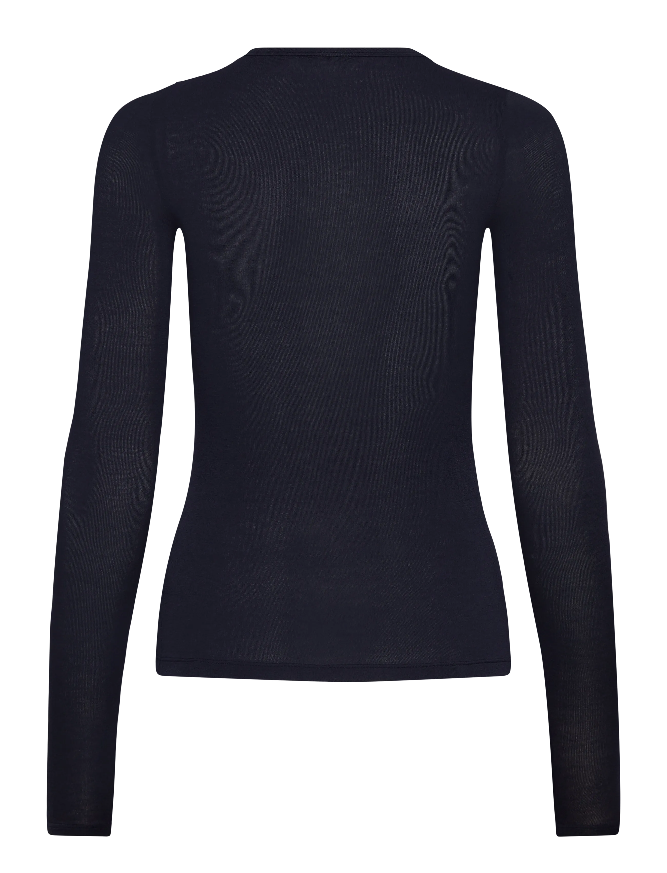 Weekday - Soft Sheer Long Sleeve Top - long-sleeved tops - dark blue - 1