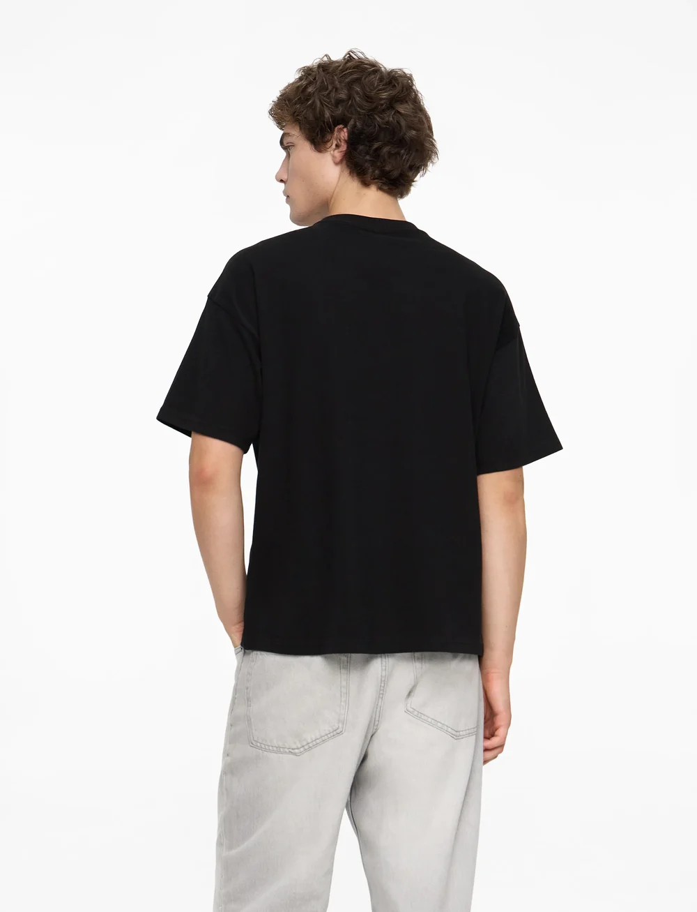 Weekday - Great Boxy Heavyweight T-Shirt - kurzärmelig - black - 4