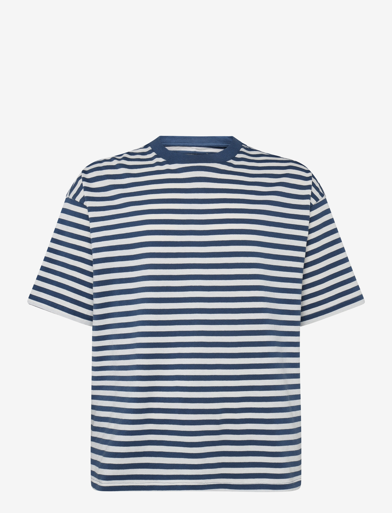 Weekday Loose Fit T-shirt - T-särgid - BLUE/WHITE STRIPE / navy