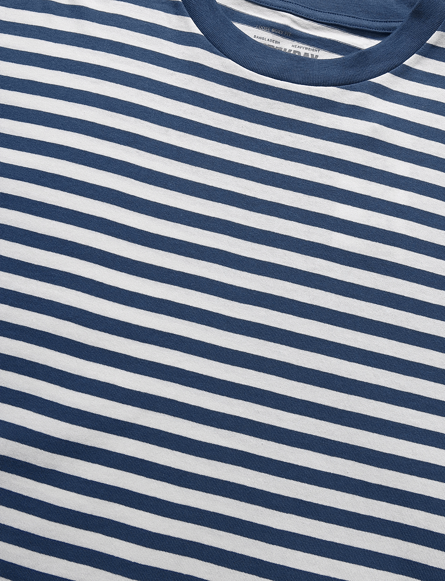 Weekday - Loose Fit T-shirt - short-sleeved t-shirts - blue/white stripe - 2