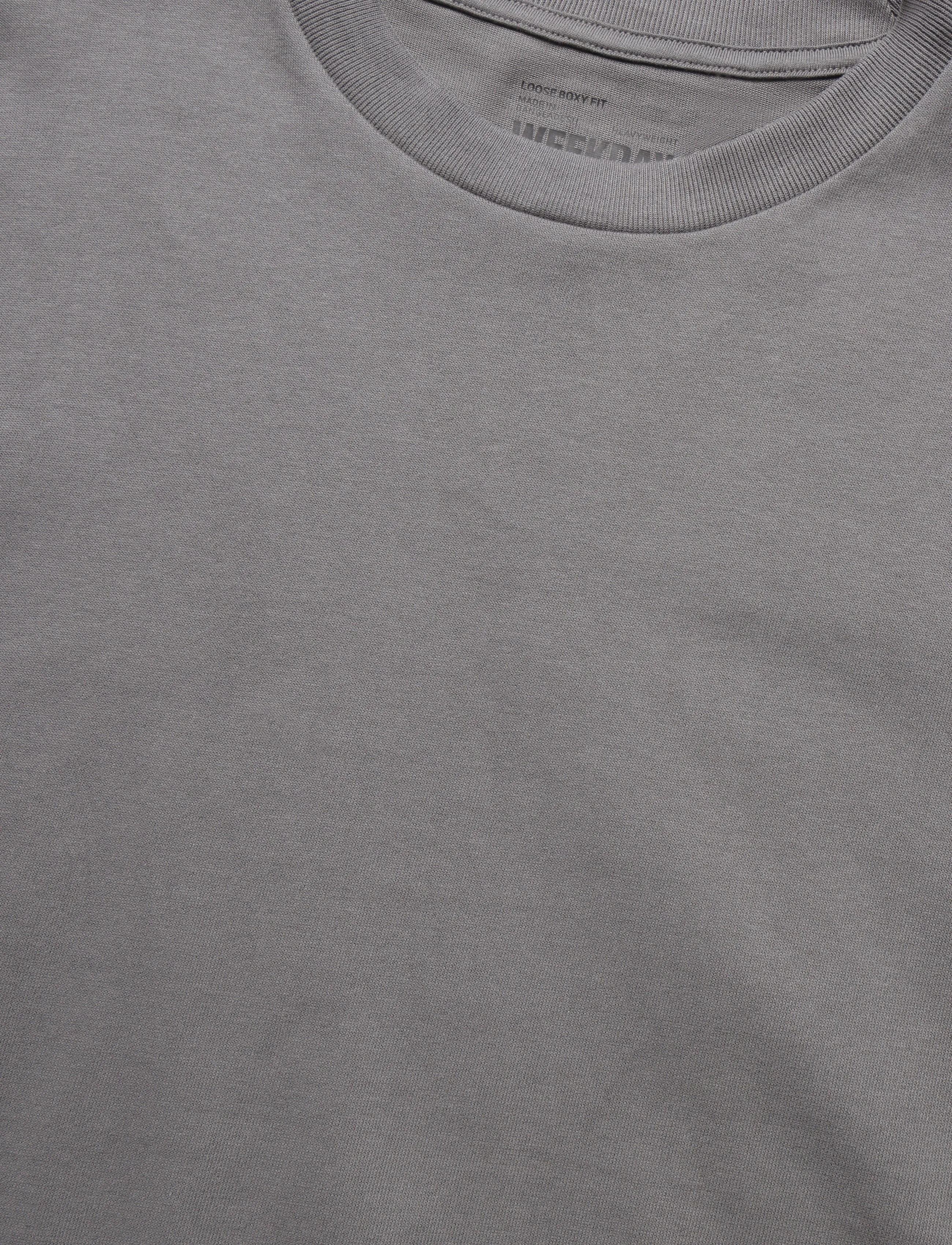 Weekday - LOOSE FIT T-SHIRT - kurzärmelige t-shirts - dark grey - 2
