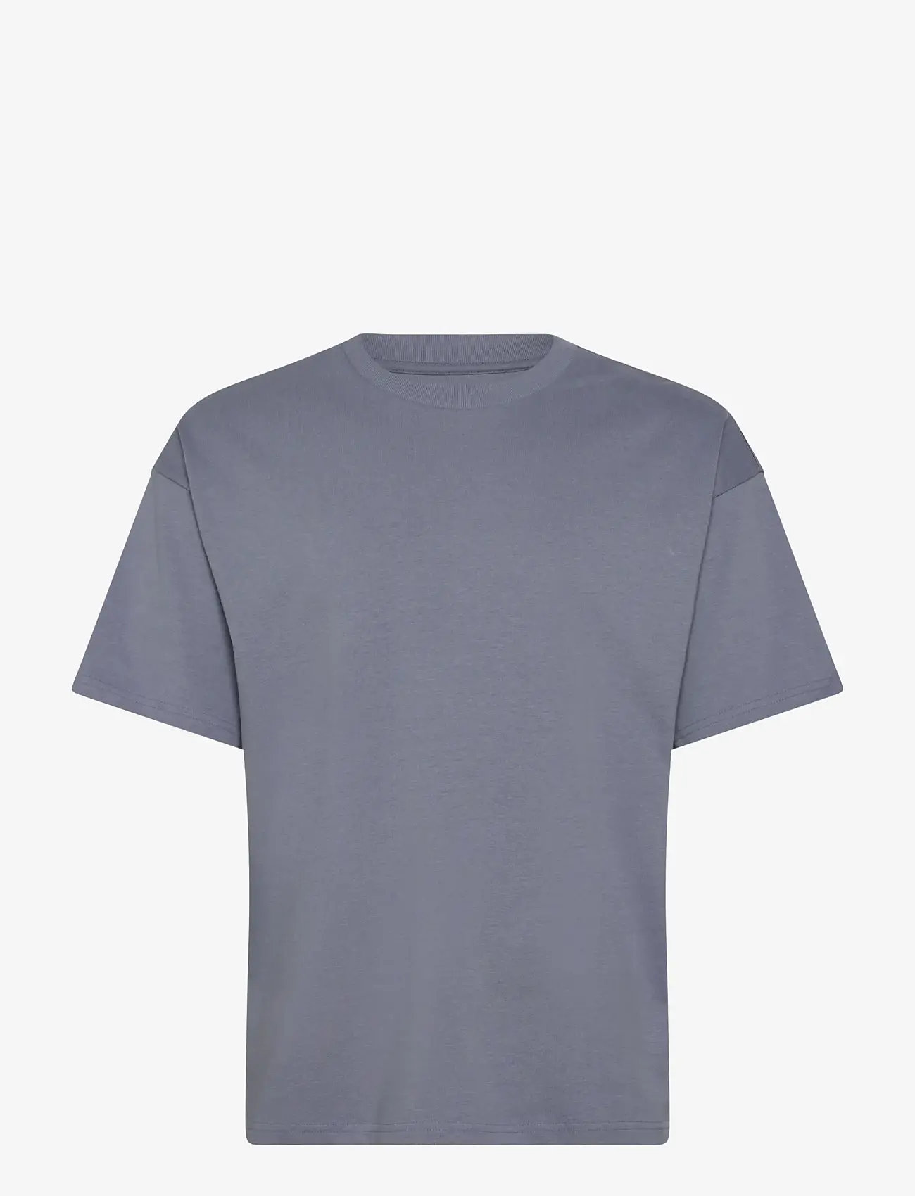 Weekday - Great Boxy Heavyweight T-Shirt - kortärmade t-shirts - dove blue - 0