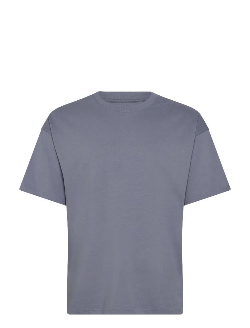 Weekday - Great Boxy Heavyweight T-Shirt - kortärmade t-shirts - dove blue - 0