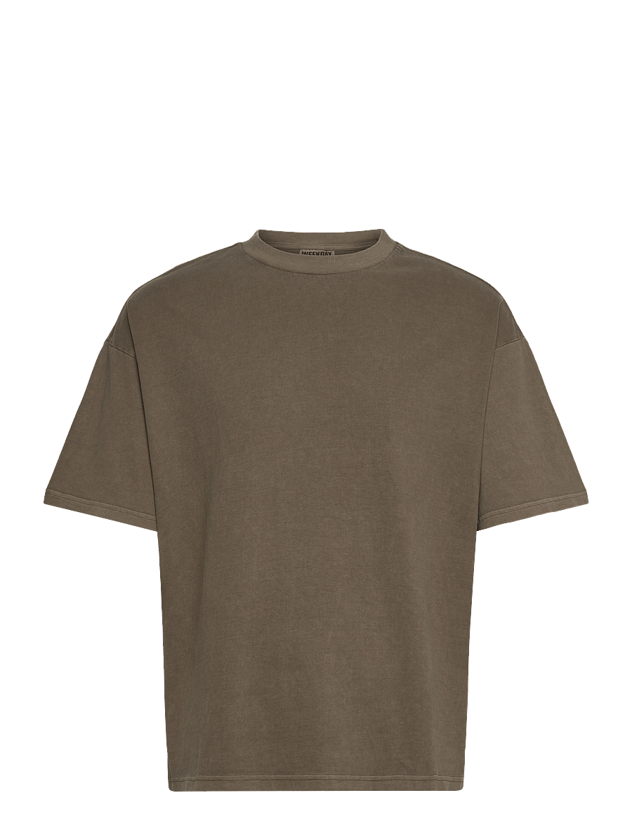 Weekday - Loose Fit T-shirt - kurzärmelige t-shirts - khaki green - 0