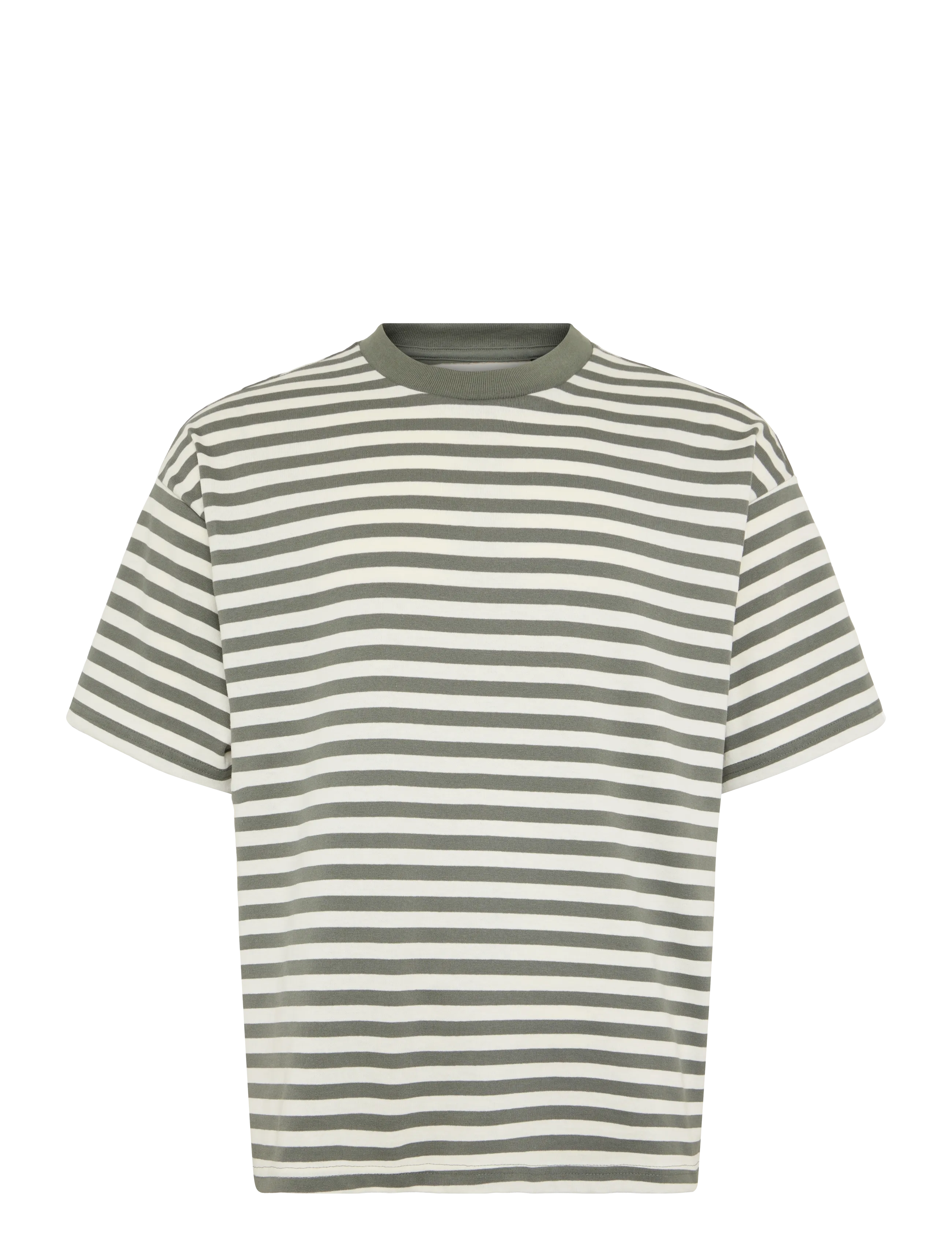 Weekday Loose Fit T-Shirt, L, T-shirts, Khakigrün - Short-sleeved, Männerswear