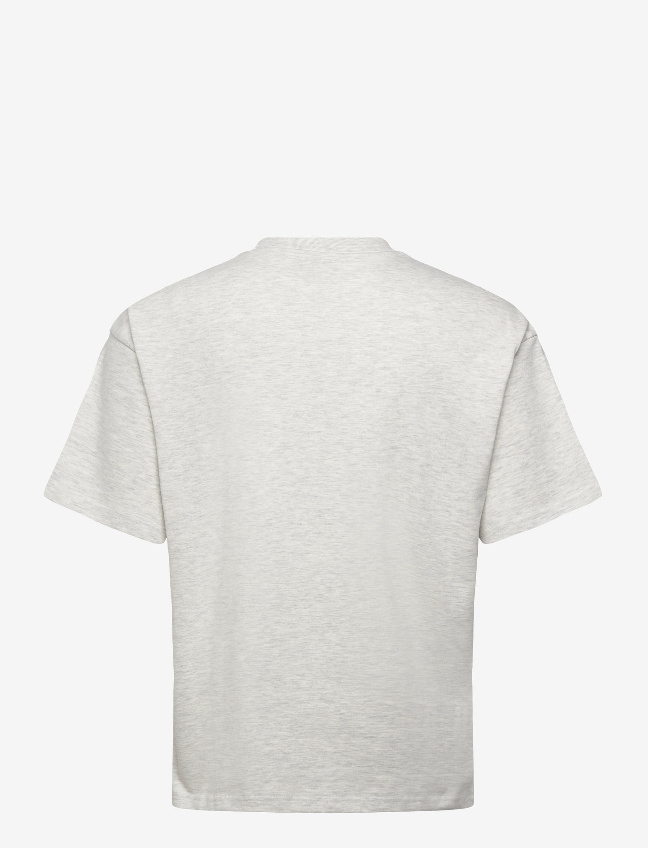 Weekday - Great Boxy Heavyweight T-Shirt - kortärmade t-shirts - light grey melange - 1