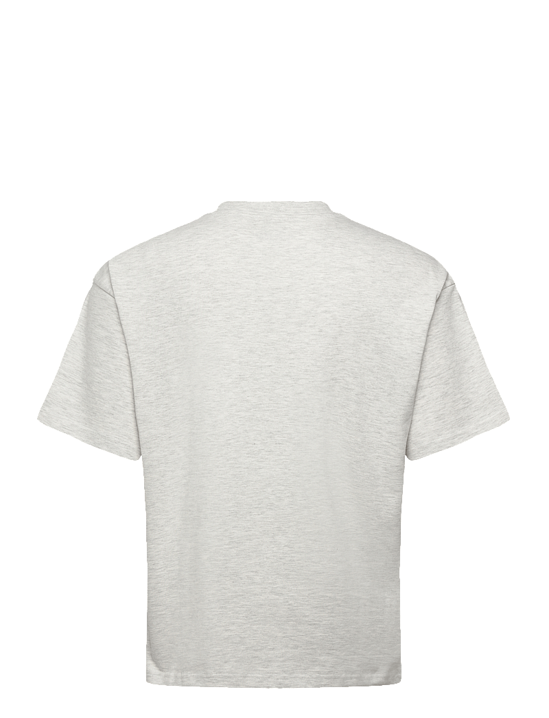 Weekday - Great Boxy Heavyweight T-Shirt - kortärmade t-shirts - light grey melange - 1