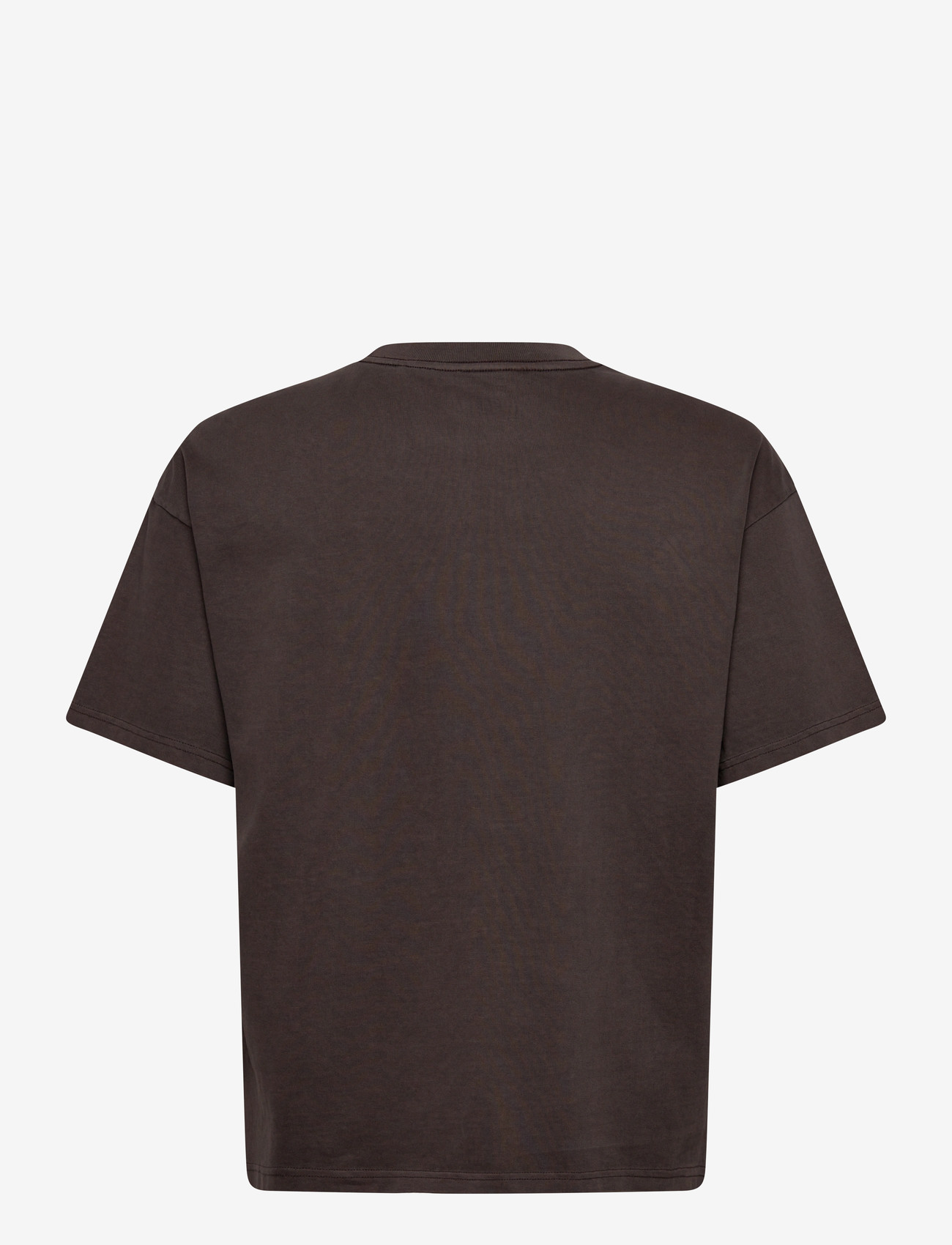 Weekday - Great Boxy Heavyweight T-Shirt - kortærmede t-shirts - washed brown - 1