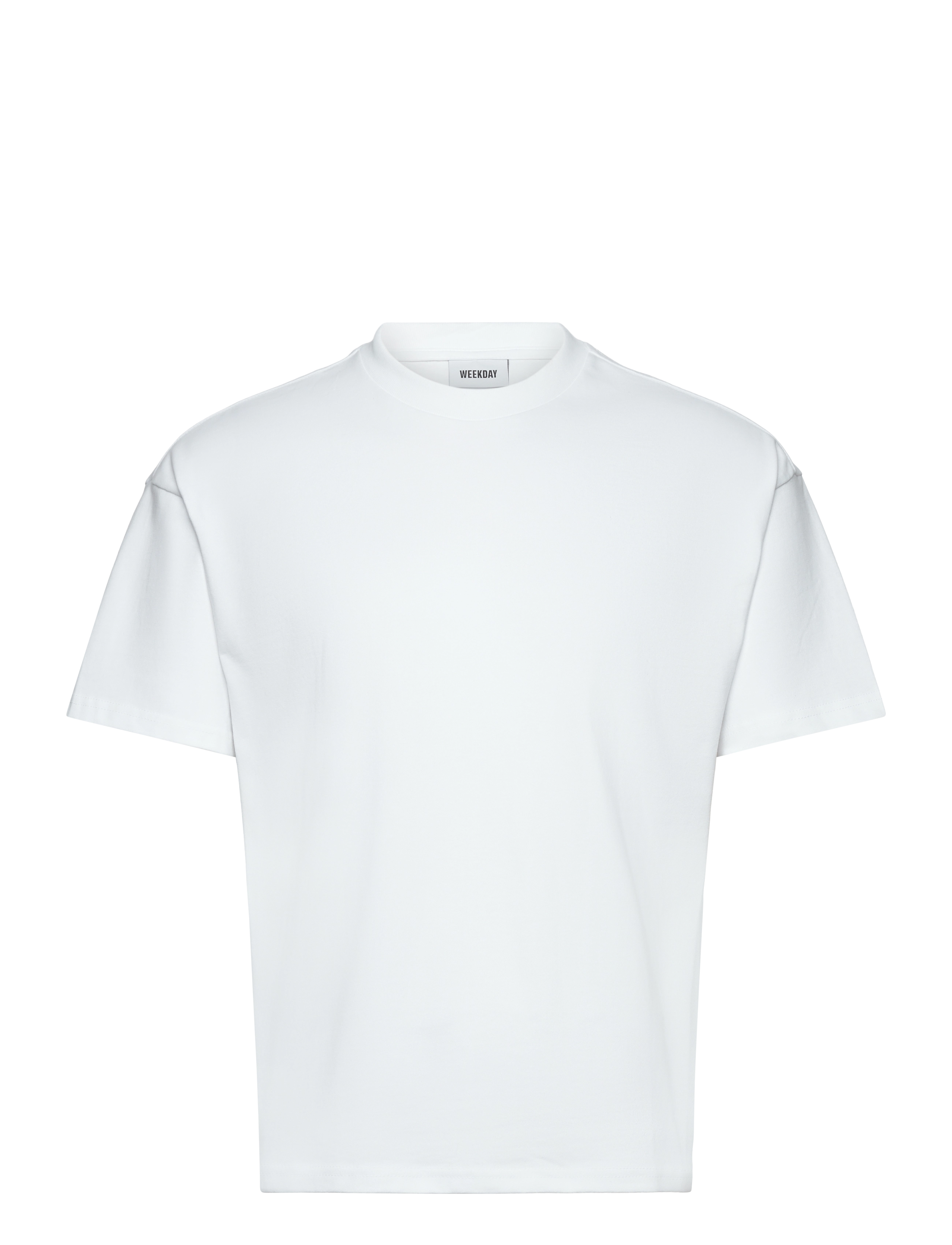 Weekday Great Boxy Heavyweight T-Shirt - Säsongens färger - WHITE / white