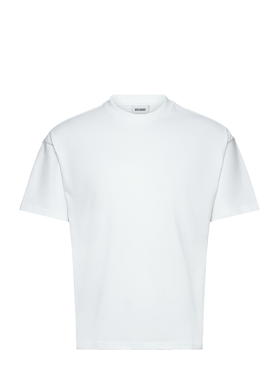 Weekday - Loose Fit T-shirt - kurzärmelige t-shirts - white - 0