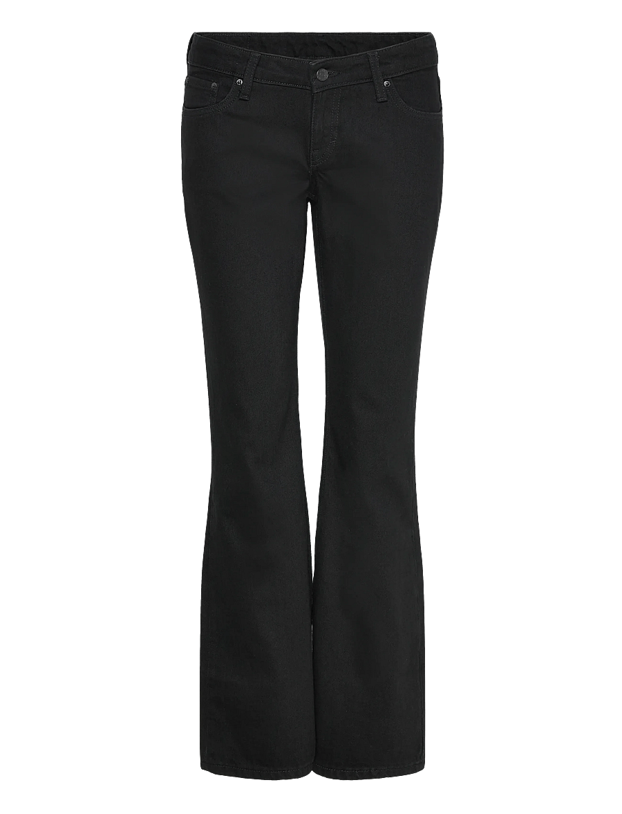 Weekday - Low Slim Bootcut Jeans - bootcut-jeans - black rinse - 1