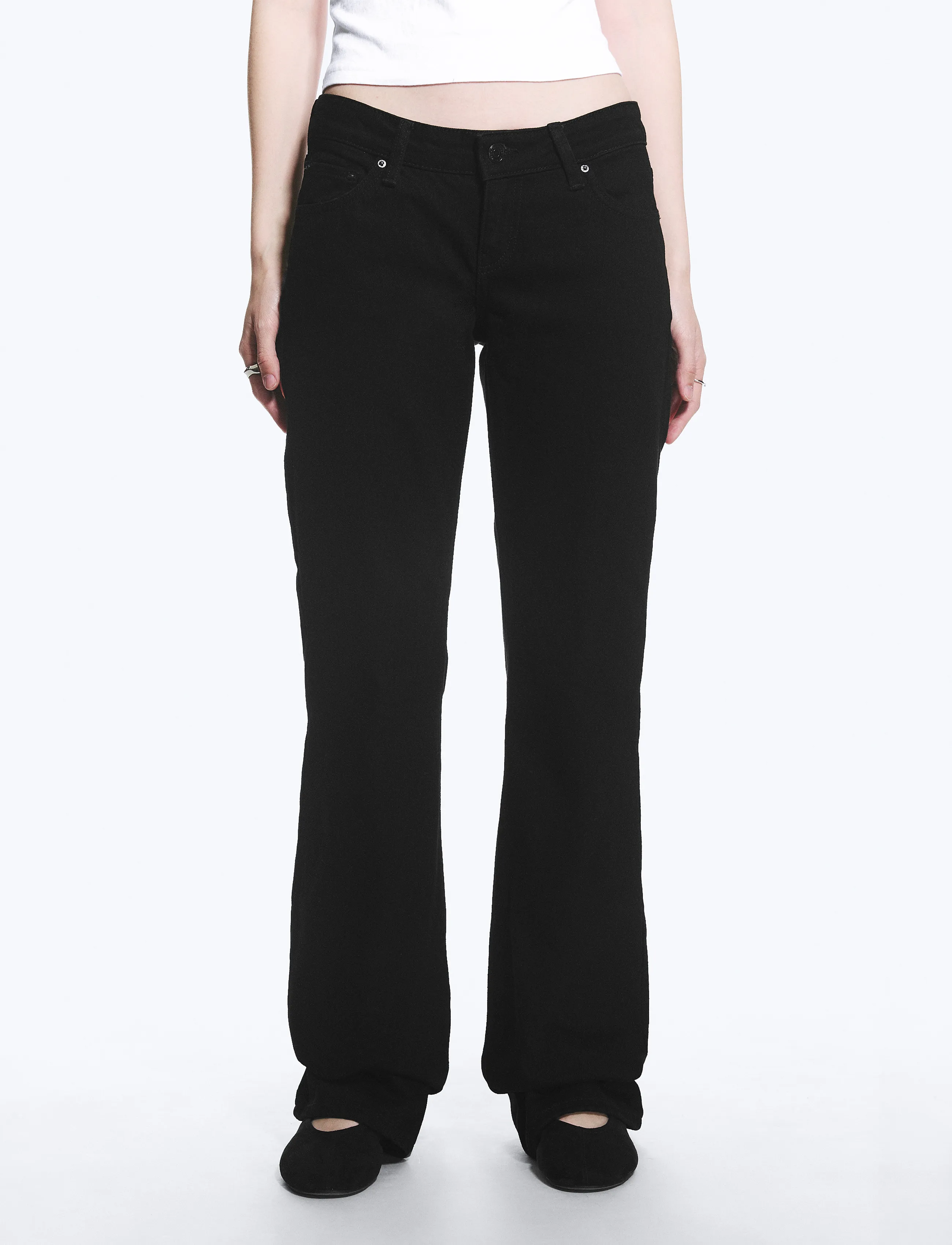 Weekday - Nova Low Rise Slim Bootcut Jeans - bootcut jeans - black rinse - 3