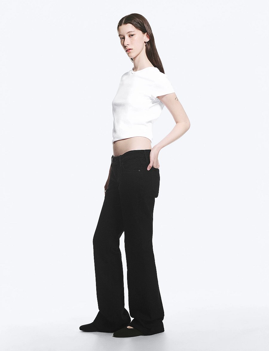 Weekday - Low Slim Bootcut Jeans - bootcut-jeans - black rinse - 4