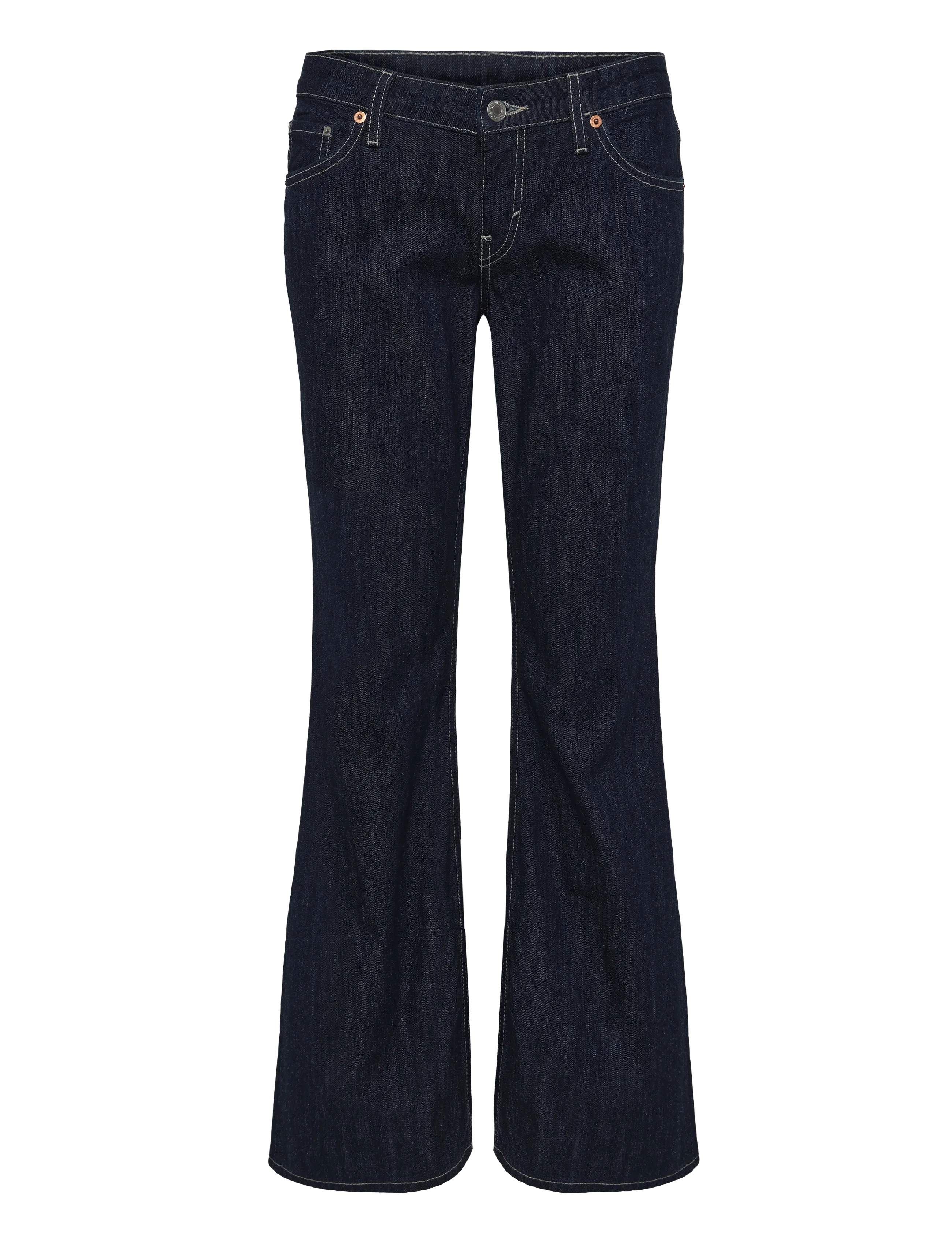 Weekday Nova Low Rise Slim Bootcut Jeans - Clothing - BLUE RINSE / navy