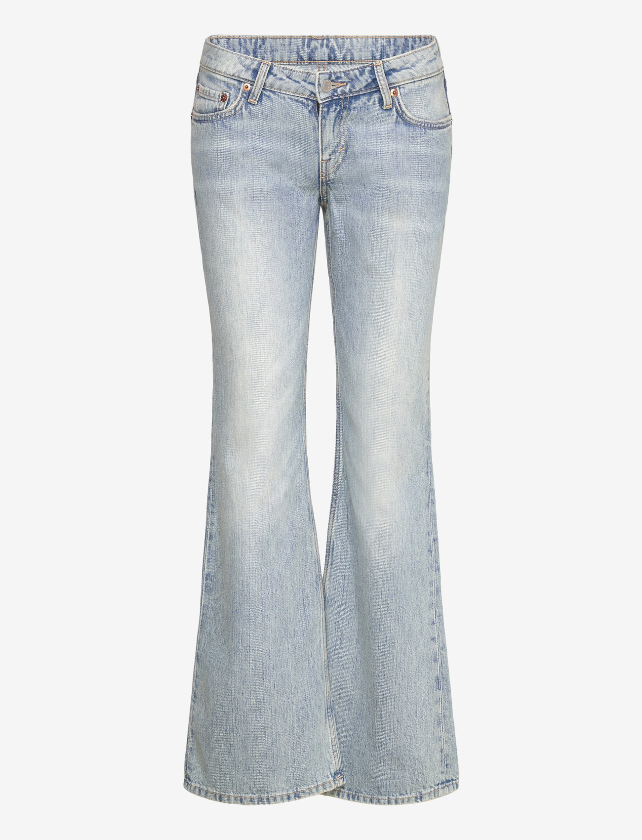 Weekday - Low Slim Bootcut Jeans - bootcut jeans - lip blue - 0