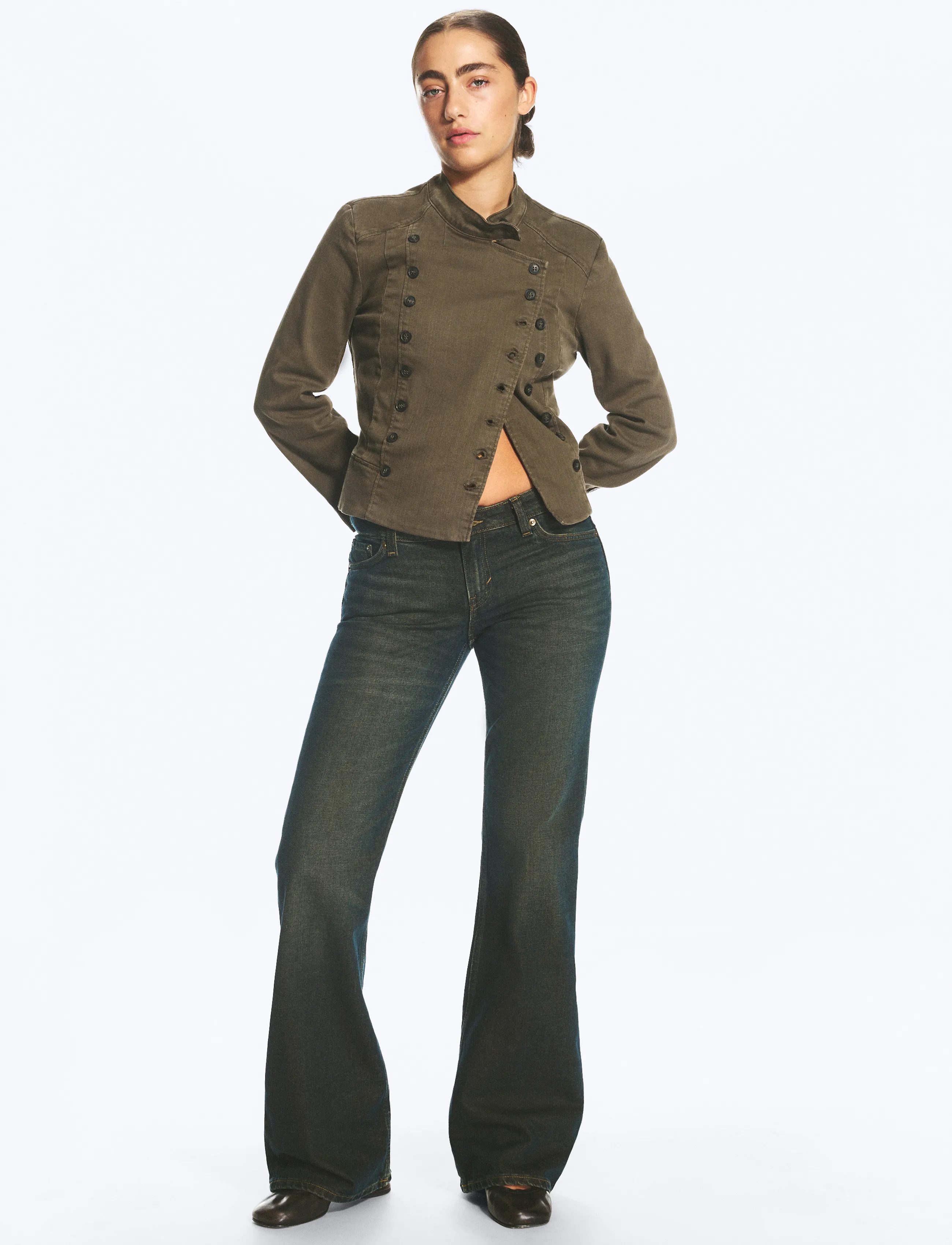 Nova Low Rise Slim Bootcut Jeans