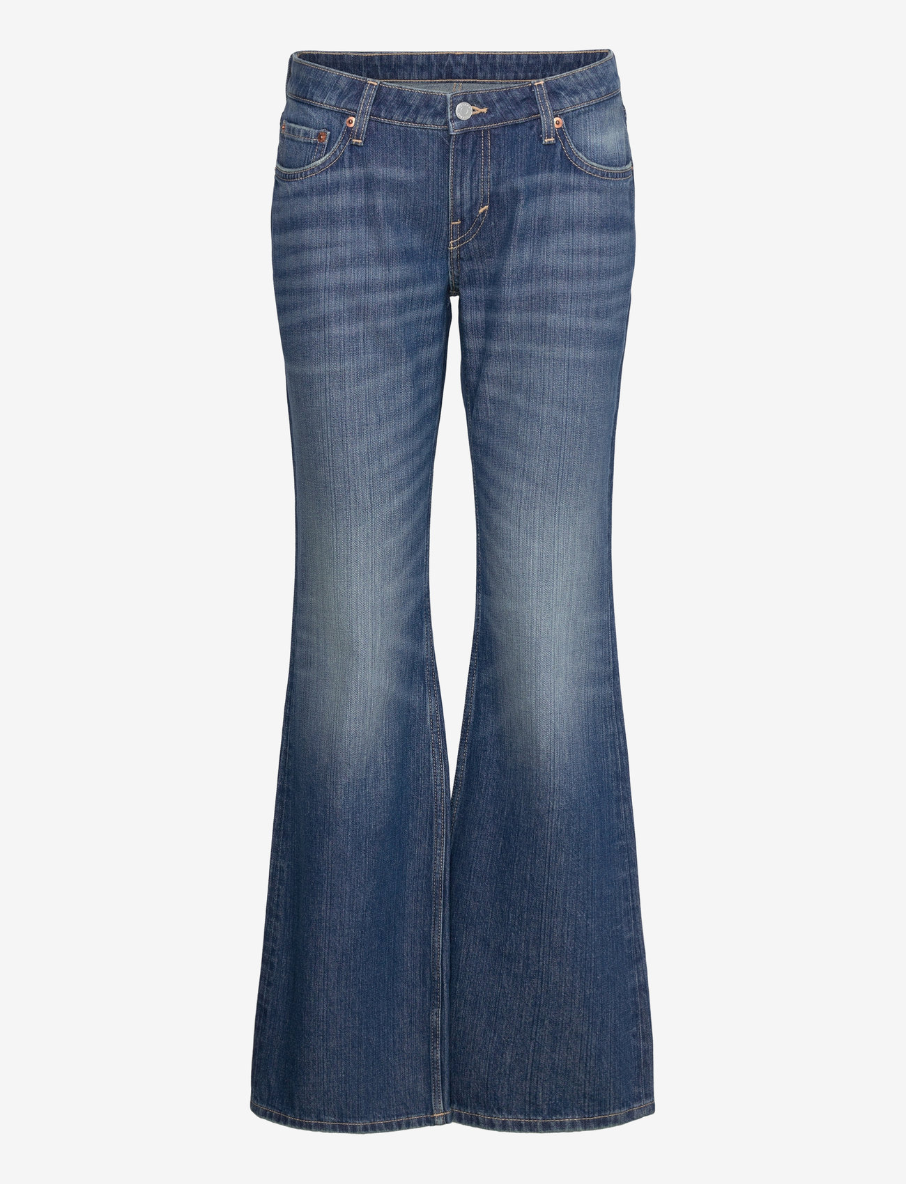 Weekday - Nova Low Rise Slim Bootcut Leg Jeans - alt laienevad teksad - mine blue - 0
