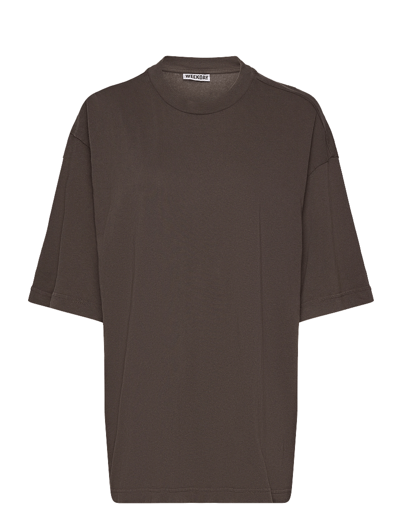 Weekday - Washed Oversized T-shirt - t-särgid - mole w wash - 0