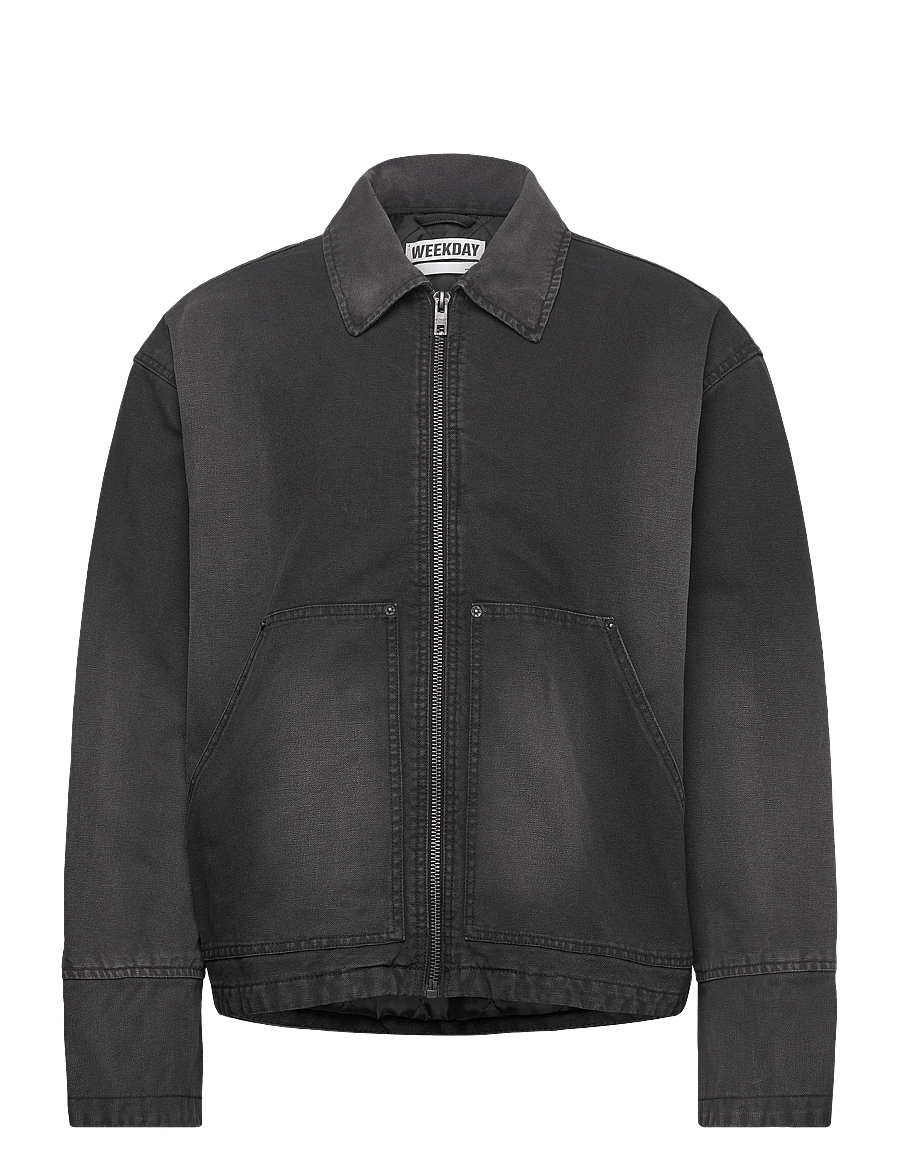 Weekday - Relaxed Washed Utility Jacket - herbstjacken - washed black - 0