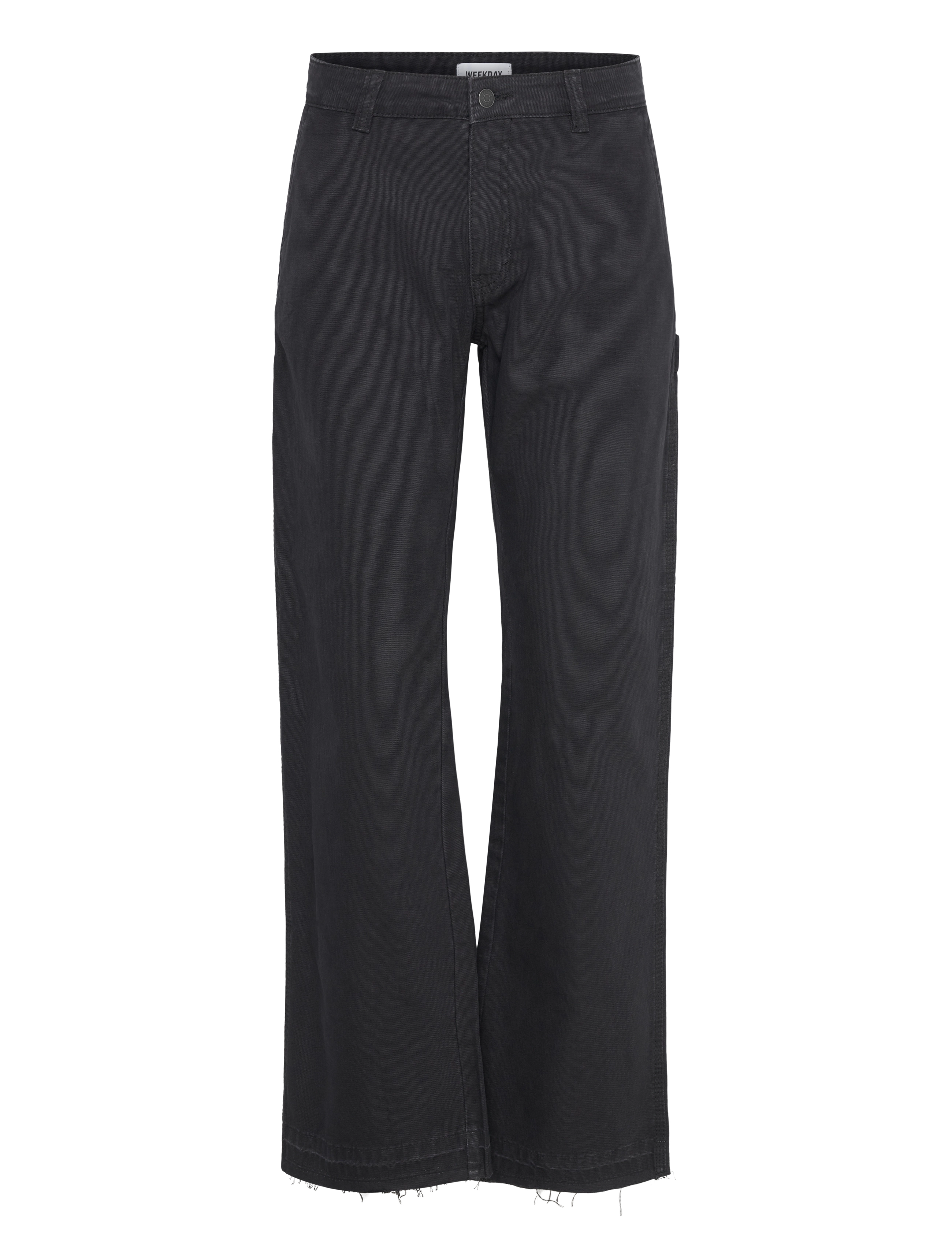 Weekday Carpenter Trousers - Kampagne - BLACK / black