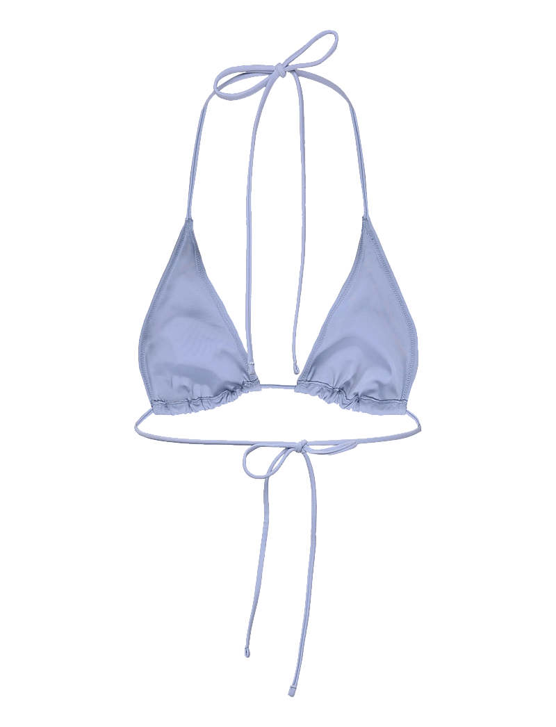 Weekday - Strappy Triangle Bikini Top - trekantsbikinier - blue light - 1