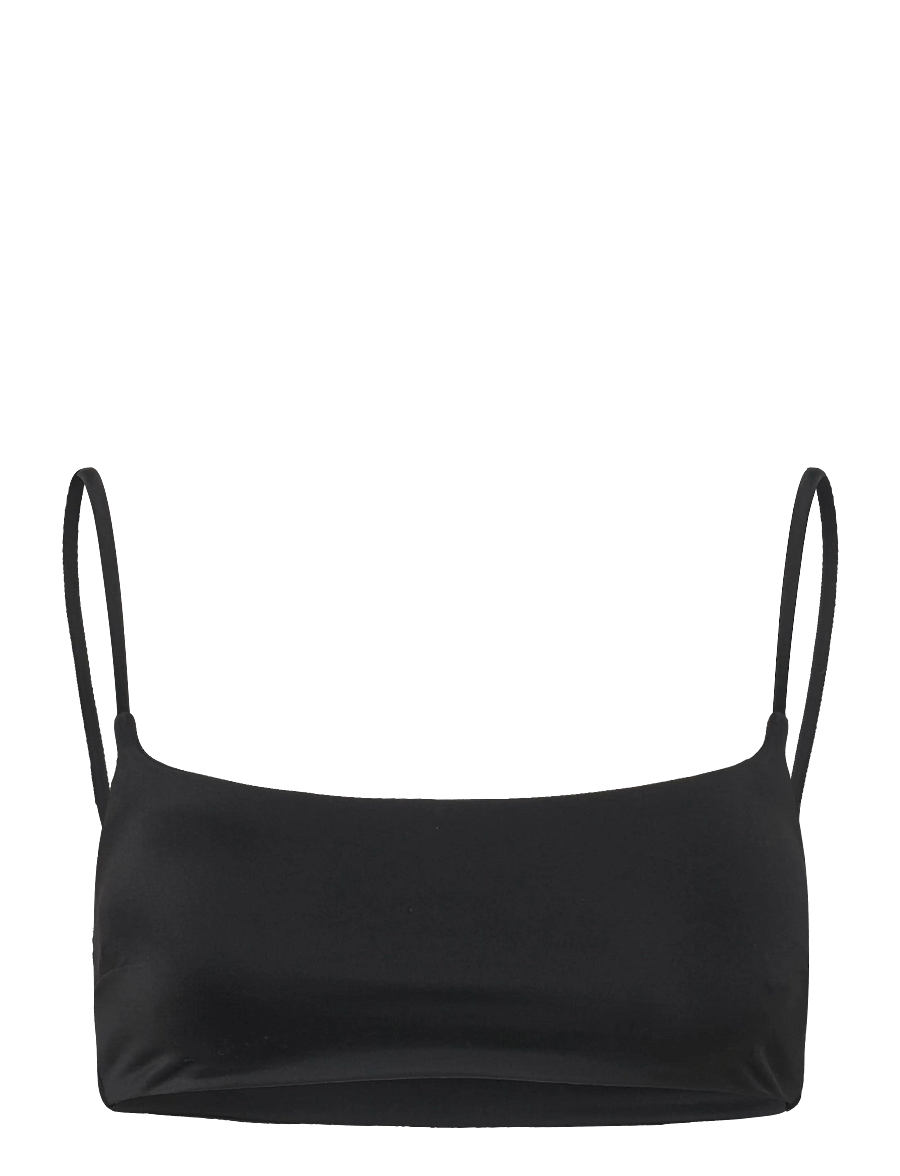 Weekday - Scoop Neck Bikini Top - bralette - black - 0