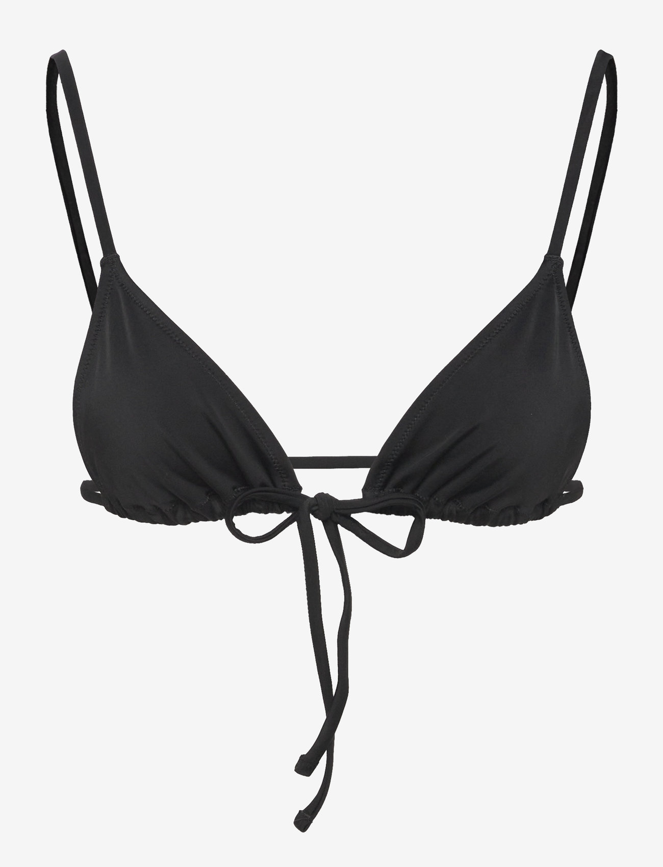 Weekday - Shiny Triangle Bikini Top - black - 0