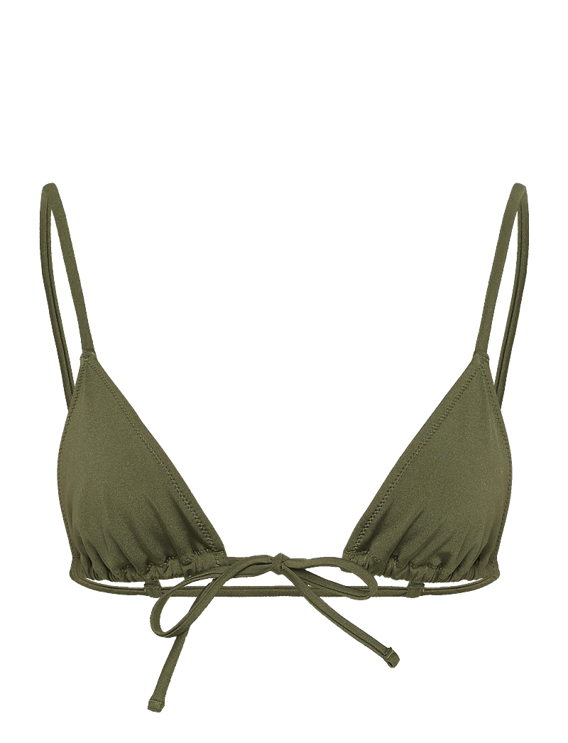 Weekday - Triangle Bikini Top - triangle bikinis - olive green - 0