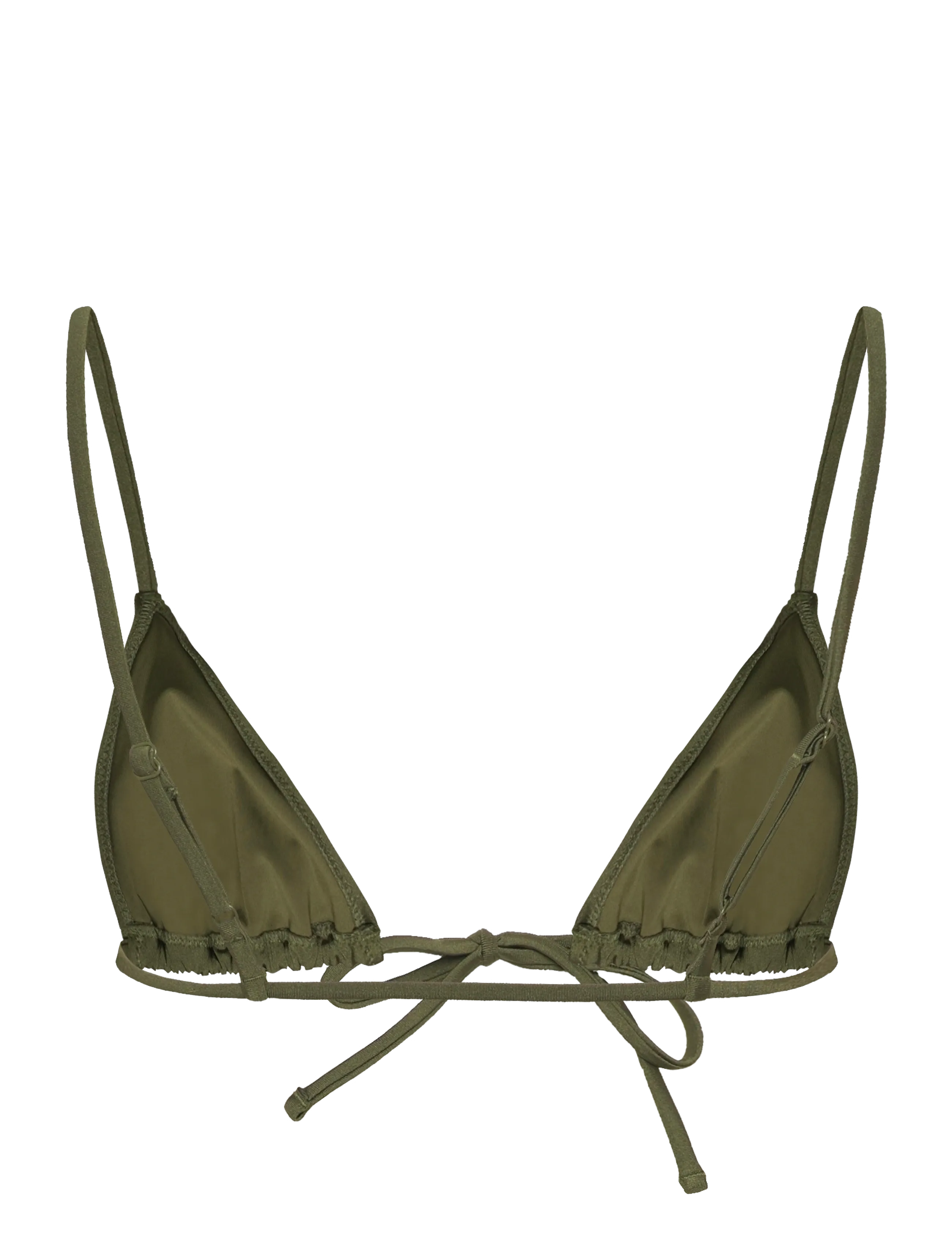 Weekday - Triangle Bikini Top - kolmiobikinit - olive green - 1