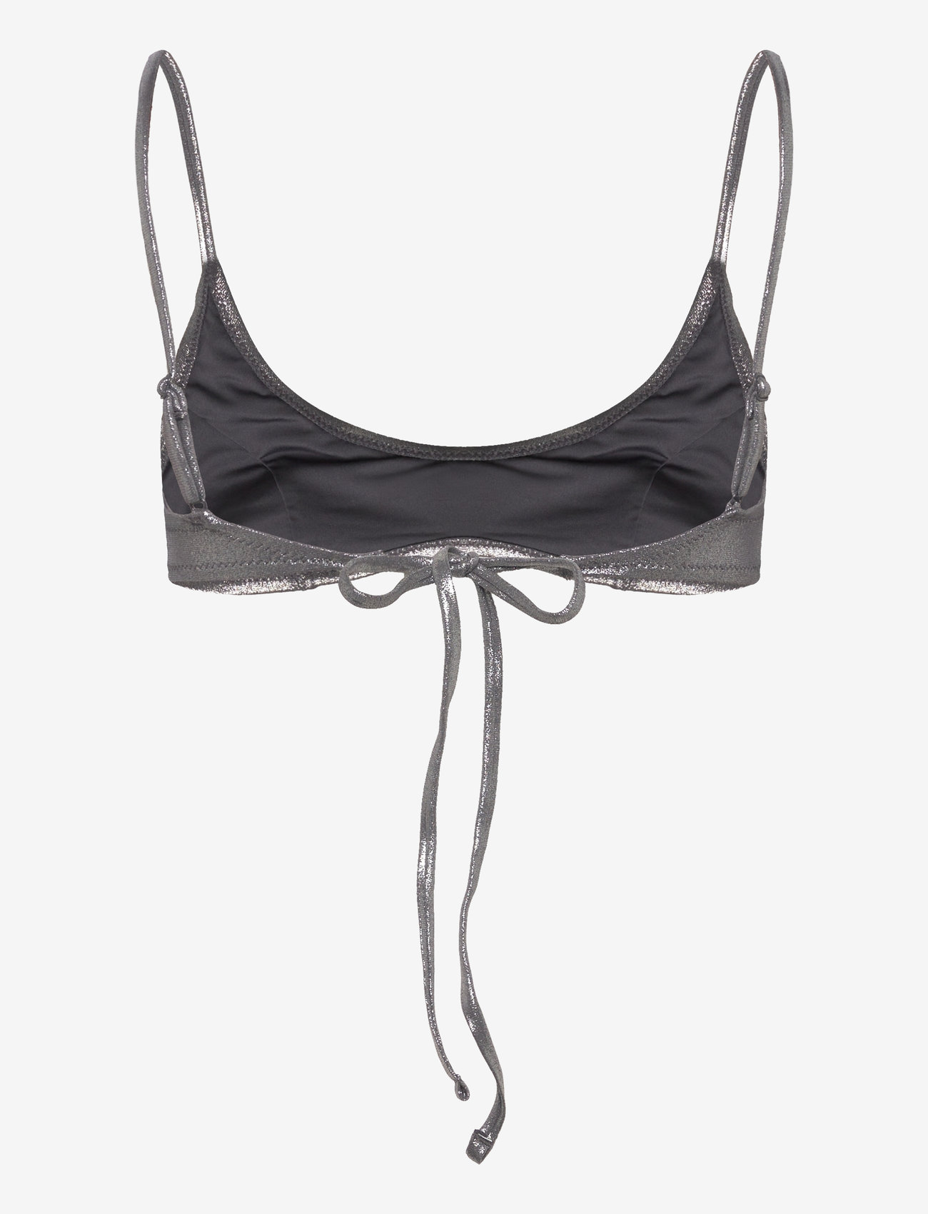 Weekday - Glitter Bikini Top - triangle bikinis - silver - 1