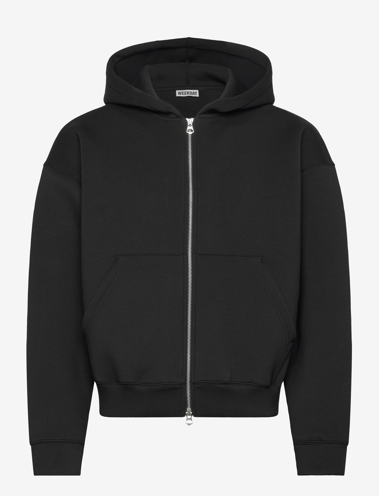 Weekday - Simon Scuba Zip Hoodie - kapuzenpullover - black - 0