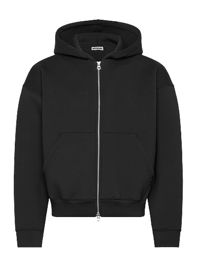 Weekday Simon Scuba Zip Hoodie - Clothing - BLACK / black