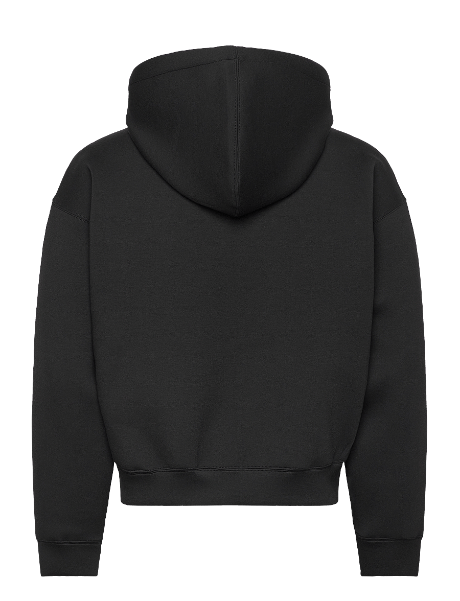 Weekday - Simon Scuba Zip Hoodie - hættetrøjer - black - 1