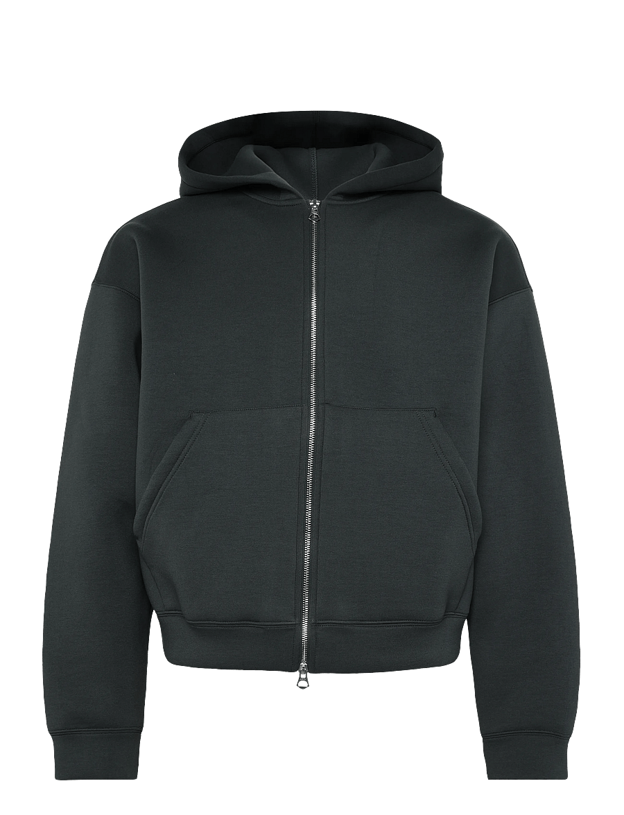 Weekday - Simon Scuba Zip Hoodie - kapuutsiga pusad - dark green - 0
