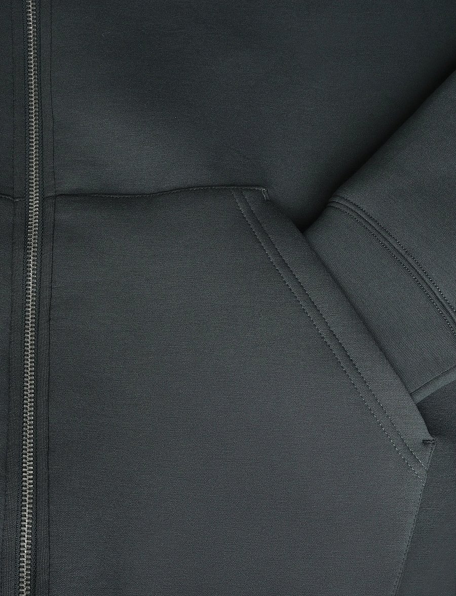 Weekday - Simon Scuba Zip Hoodie - kapuutsiga pusad - dark green - 3