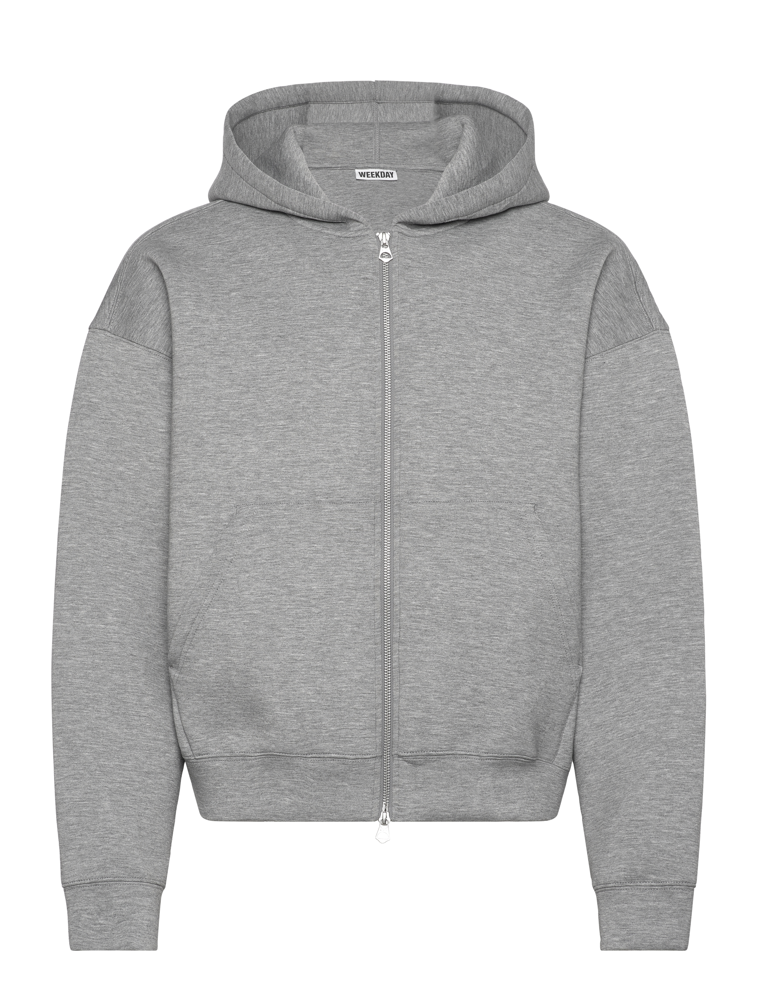 Simon Scuba Zip Hoodie - GREY MELANGE DUSTY