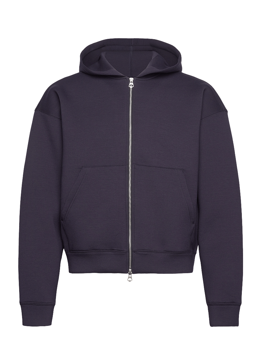 Weekday - Simon Scuba Zip Hoodie - hoodies - navy - 0