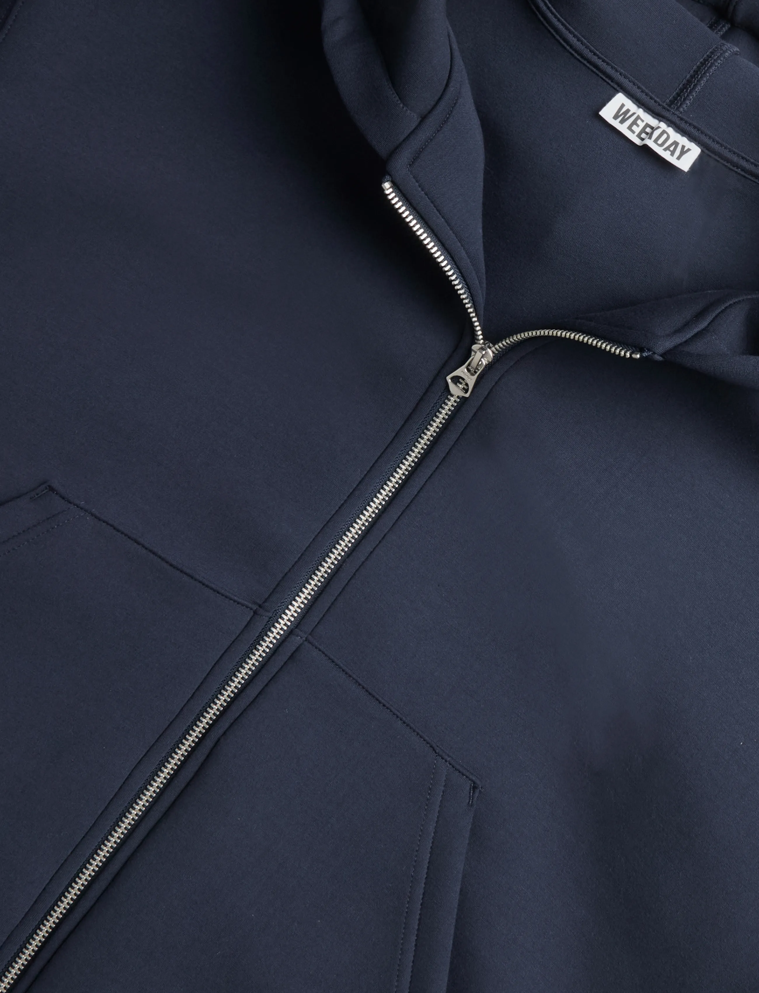 Weekday - Simon Scuba Zip Hoodie - hættetrøjer - navy - 2
