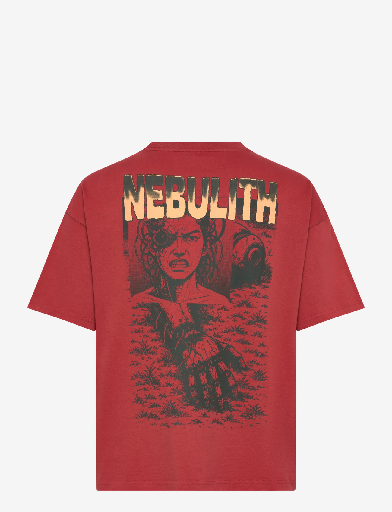 Weekday - Graphic Tee Great Boxy Printed - kortærmede t-shirts - red wash nebulith - 1
