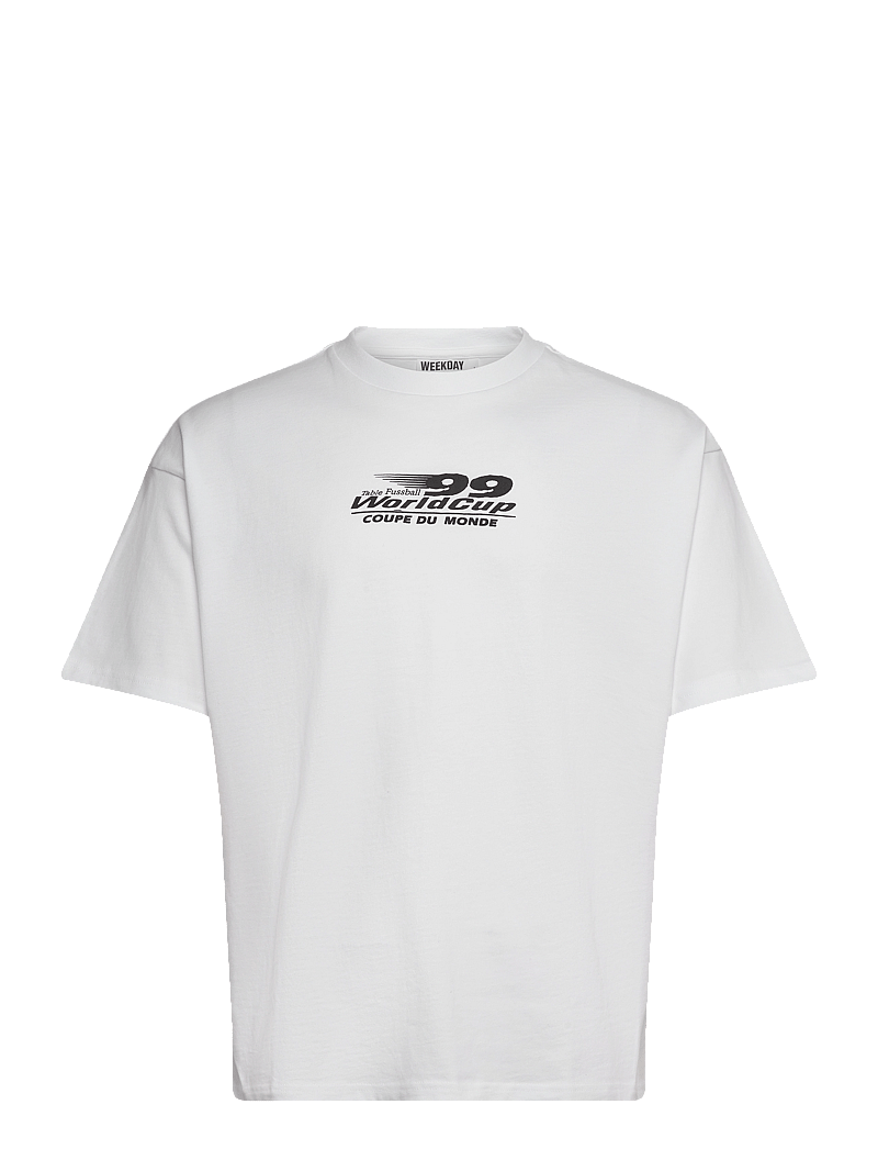 Weekday - Great Boxy Printed Graphic Tee - lühikeste varrukatega t-särgid - white - 0